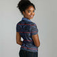 Basotho Blanket Women Polo Shirt Lesotho Motlatsi Seanamarena Heritage - Blue - African Pride