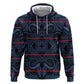 Basotho Blanket Zip Hoodie Lesotho Motlatsi Seanamarena Heritage - Blue - African Pride