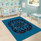 Basotho Blanket Area Rug Lesotho Kharetsa Seanamarena Heritage - Blue - African Pride
