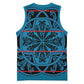 Basotho Blanket Basketball Jersey Lesotho Kharetsa Seanamarena Heritage - Blue LT15