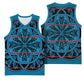 Basotho Blanket Basketball Jersey Lesotho Kharetsa Seanamarena Heritage - Blue LT15