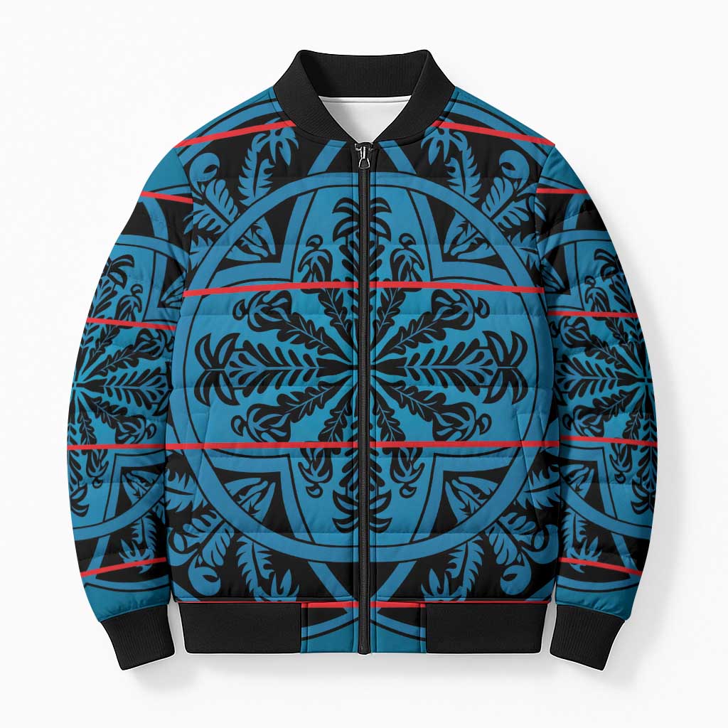 Lesotho Seanamarena - Kharetsa Bomber Puffer Jacket Basotho Traditional Blanket Style