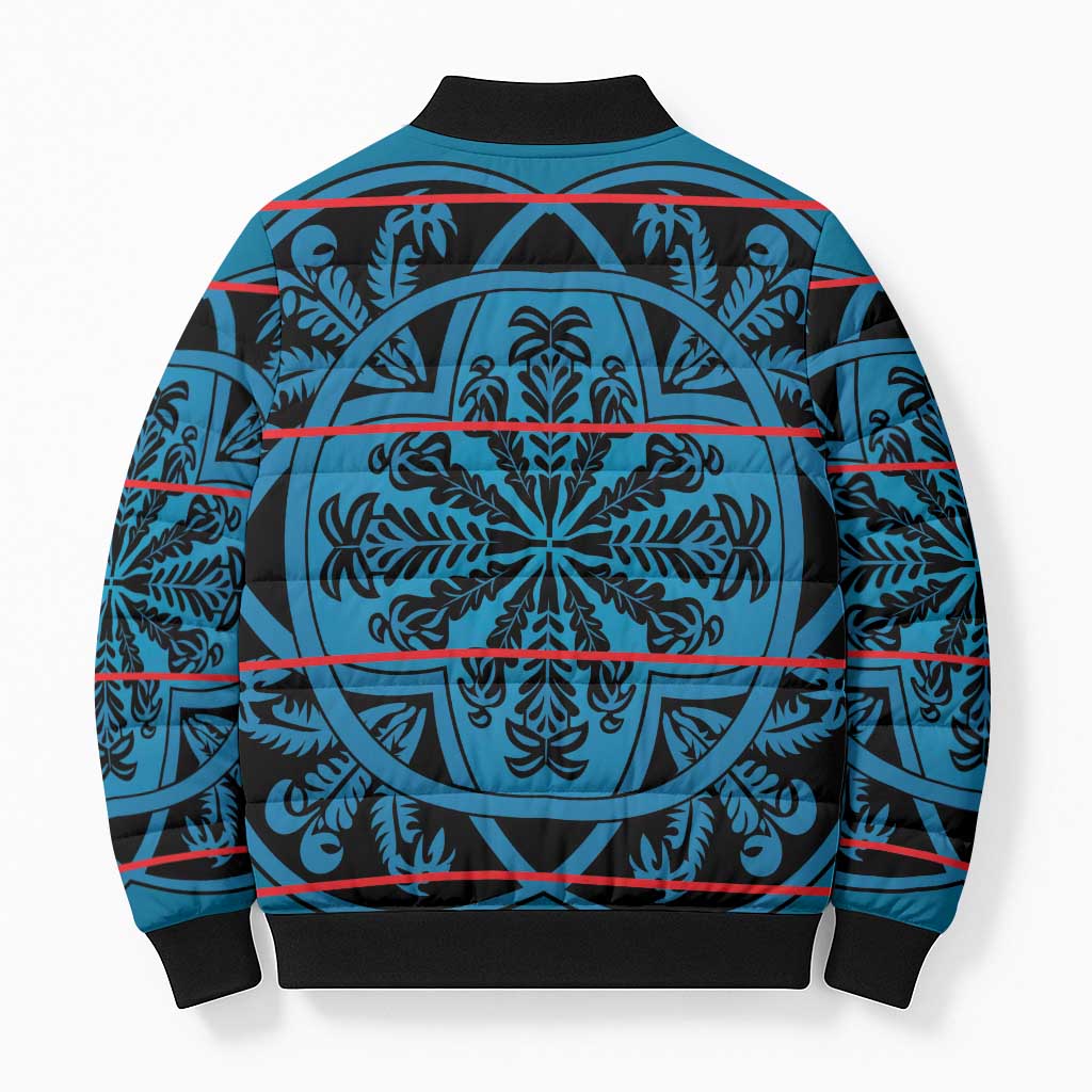 Lesotho Seanamarena - Kharetsa Bomber Puffer Jacket Basotho Traditional Blanket Style