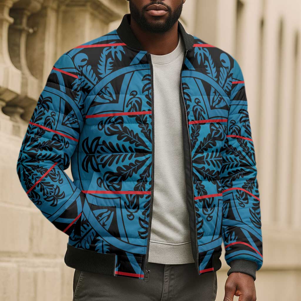 Lesotho Seanamarena - Kharetsa Bomber Puffer Jacket Basotho Traditional Blanket Style