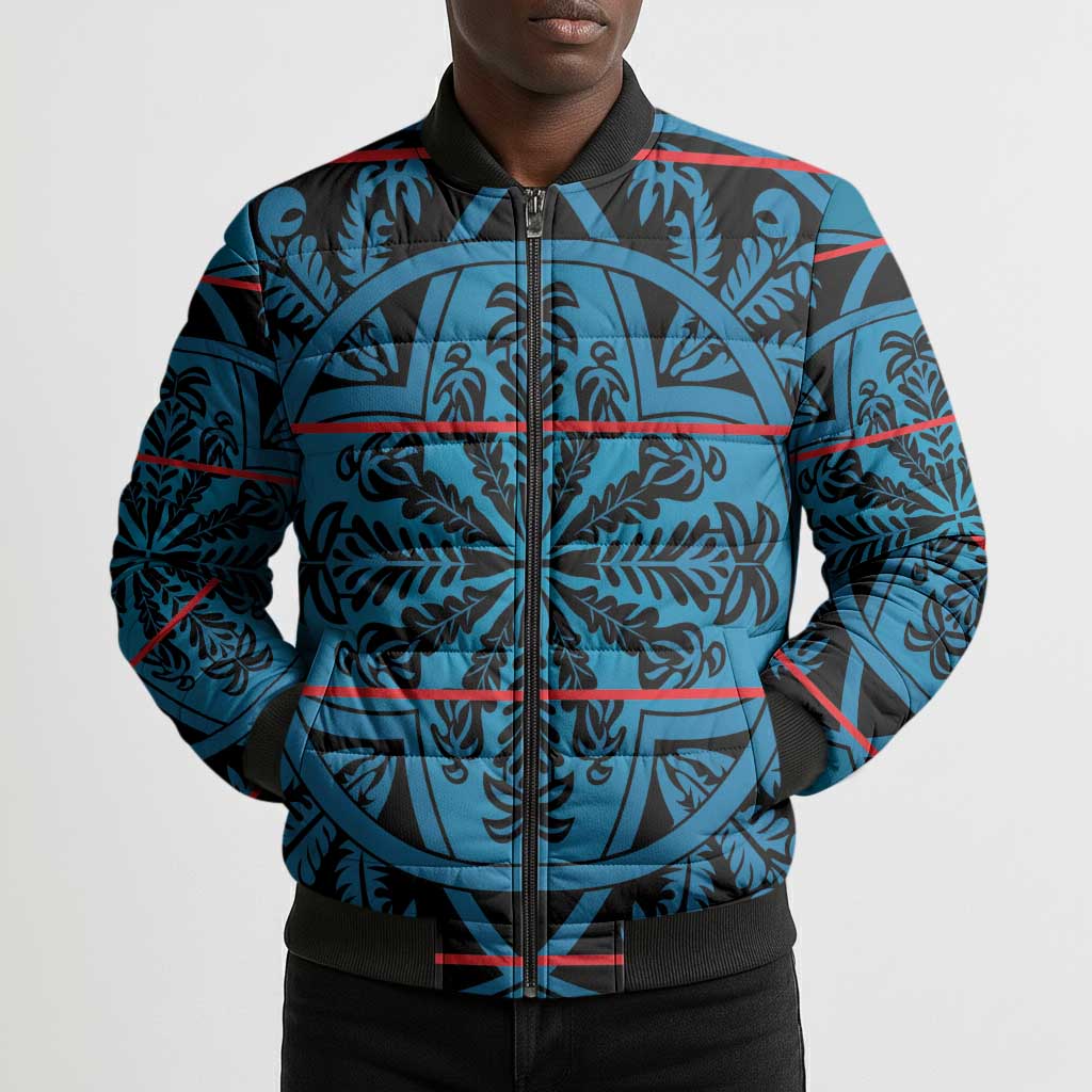 Lesotho Seanamarena - Kharetsa Bomber Puffer Jacket Basotho Traditional Blanket Style