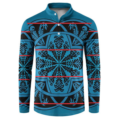 Lesotho Seanamarena - Kharetsa Button Sweatshirt Basotho Traditional Blanket Style
