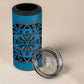 Basotho Blanket 4 in 1 Can Cooler Tumbler Lesotho Kharetsa Seanamarena Heritage - Blue - African Pride