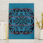 Basotho Blanket Canvas Wall Art Lesotho Kharetsa Seanamarena Heritage - Blue - African Pride
