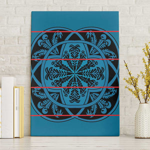 Basotho Blanket Canvas Wall Art Lesotho Kharetsa Seanamarena Heritage - Blue - African Pride