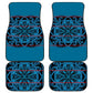 Basotho Blanket Car Mats Lesotho Kharetsa Seanamarena Heritage - Blue - African Pride