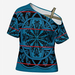 Lesotho Seanamarena - Kharetsa Cross Shoulder Shirt Basotho Traditional Blanket Style