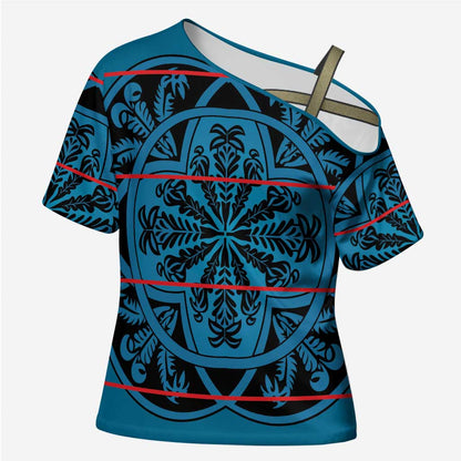 Lesotho Seanamarena - Kharetsa Cross Shoulder Shirt Basotho Traditional Blanket Style