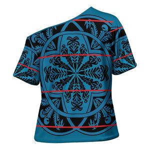 Lesotho Seanamarena - Kharetsa Cross Shoulder Shirt Basotho Traditional Blanket Style