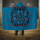 Basotho Blanket Hooded Blanket Lesotho Kharetsa Seanamarena Heritage - Blue - African Pride