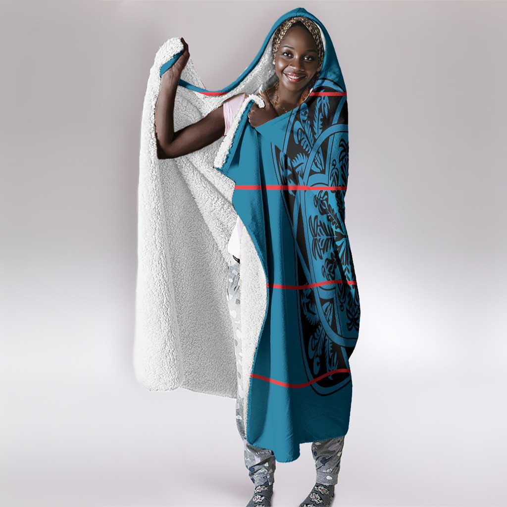 Basotho Blanket Hooded Blanket Lesotho Kharetsa Seanamarena Heritage - Blue - African Pride