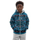 Basotho Blanket Kid Hoodie Lesotho Kharetsa Seanamarena Heritage - Blue - African Pride