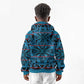 Basotho Blanket Kid Hoodie Lesotho Kharetsa Seanamarena Heritage - Blue - African Pride