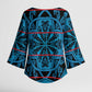 Lesotho Seanamarena - Kharetsa Kimono Sleeve Blouse Basotho Traditional Blanket Style