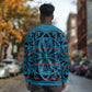 Basotho Blanket Long Sleeve Shirt Lesotho Kharetsa Seanamarena Heritage - Blue - African Pride