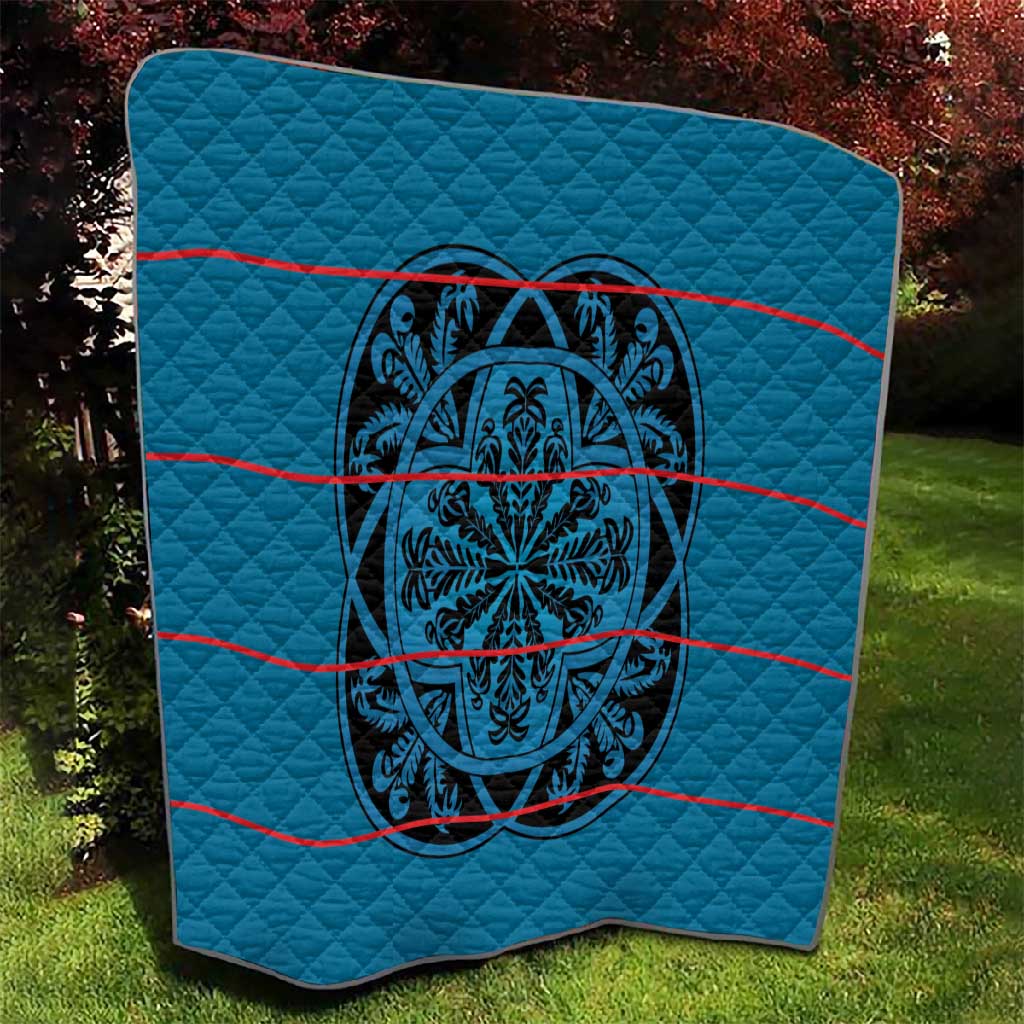 Basotho Blanket Quilt Lesotho Kharetsa Seanamarena Heritage - Blue - African Pride
