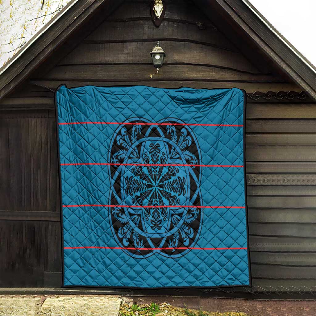 Basotho Blanket Quilt Lesotho Kharetsa Seanamarena Heritage - Blue - African Pride