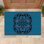 Basotho Blanket Rubber Doormat Lesotho Kharetsa Seanamarena Heritage - Blue - African Pride