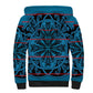 Basotho Blanket Sherpa Hoodie Lesotho Kharetsa Seanamarena Heritage - Blue - African Pride