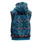 Basotho Blanket Sleeveless Hoodie Lesotho Kharetsa Seanamarena Heritage - Blue - African Pride