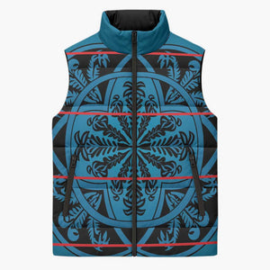 Lesotho Seanamarena - Kharetsa Sleeveless Puffer Jacket Basotho Traditional Blanket Style