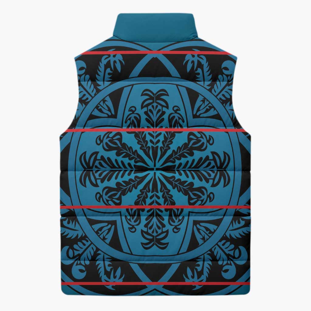 Lesotho Seanamarena - Kharetsa Sleeveless Puffer Jacket Basotho Traditional Blanket Style