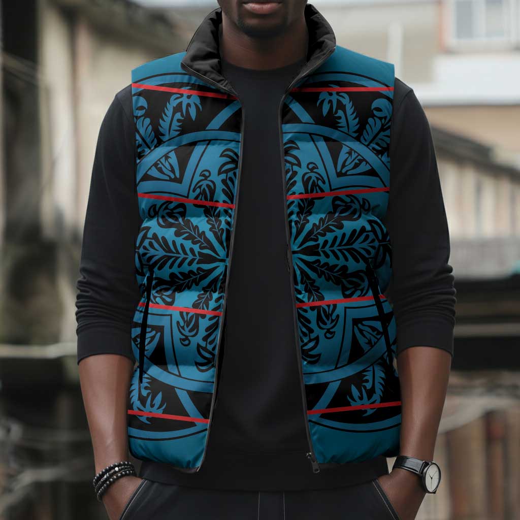 Lesotho Seanamarena - Kharetsa Sleeveless Puffer Jacket Basotho Traditional Blanket Style
