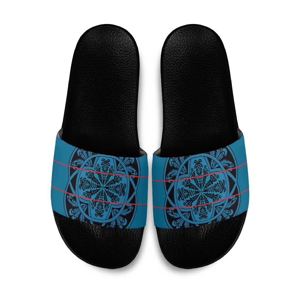 Lesotho Seanamarena - Kharetsa Slide Sandals Basotho Traditional Blanket Style