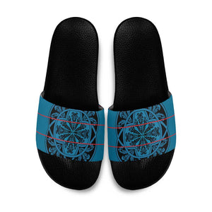 Lesotho Seanamarena - Kharetsa Slide Sandals Basotho Traditional Blanket Style