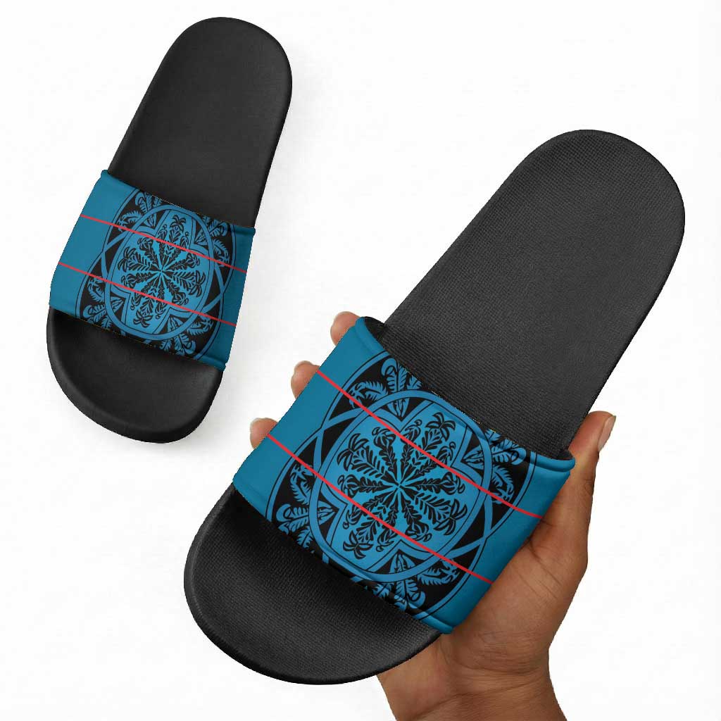 Lesotho Seanamarena - Kharetsa Slide Sandals Basotho Traditional Blanket Style