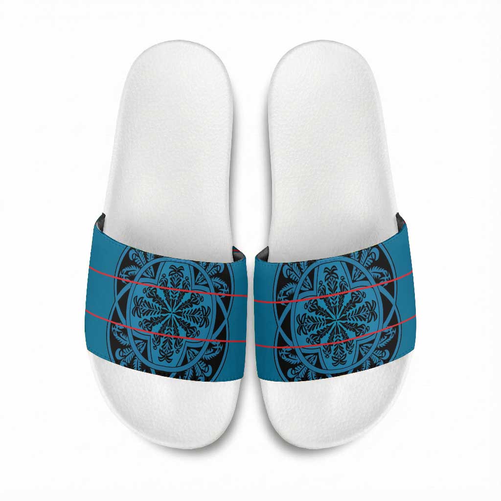 Lesotho Seanamarena - Kharetsa Slide Sandals Basotho Traditional Blanket Style