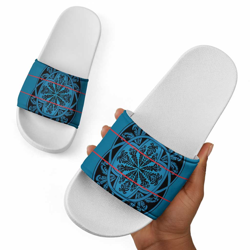 Lesotho Seanamarena - Kharetsa Slide Sandals Basotho Traditional Blanket Style