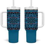 Basotho Blanket Tumbler With Handle Lesotho Kharetsa Seanamarena Heritage - Blue - African Pride