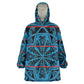 Basotho Blanket Wearable Blanket Hoodie Lesotho Kharetsa Seanamarena Heritage - Blue - African Pride