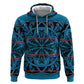 Basotho Blanket Zip Hoodie Lesotho Kharetsa Seanamarena Heritage - Blue - African Pride