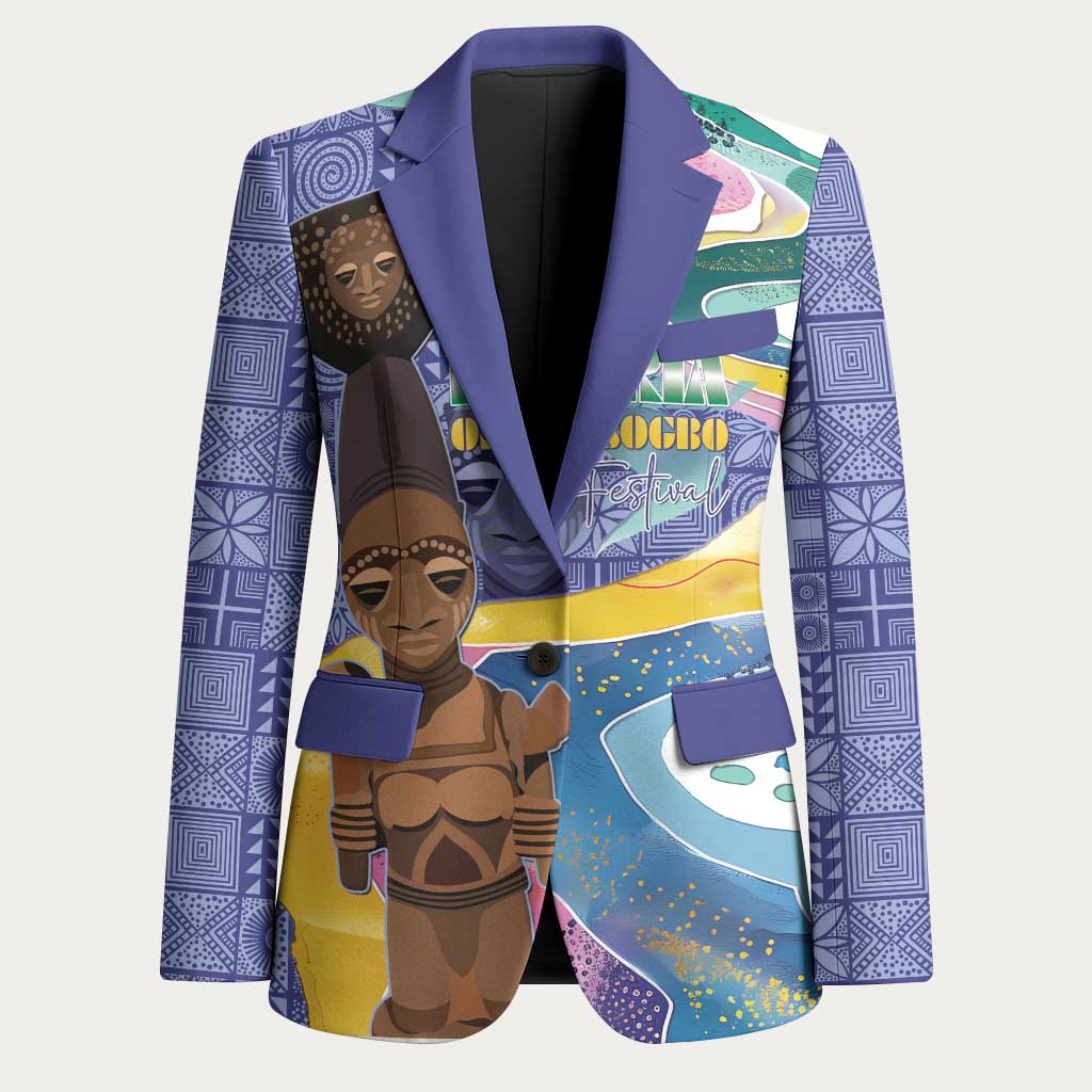 Nigeria Osun-Osogbo Festival Blazer Oshun God - Yoruba Pattern