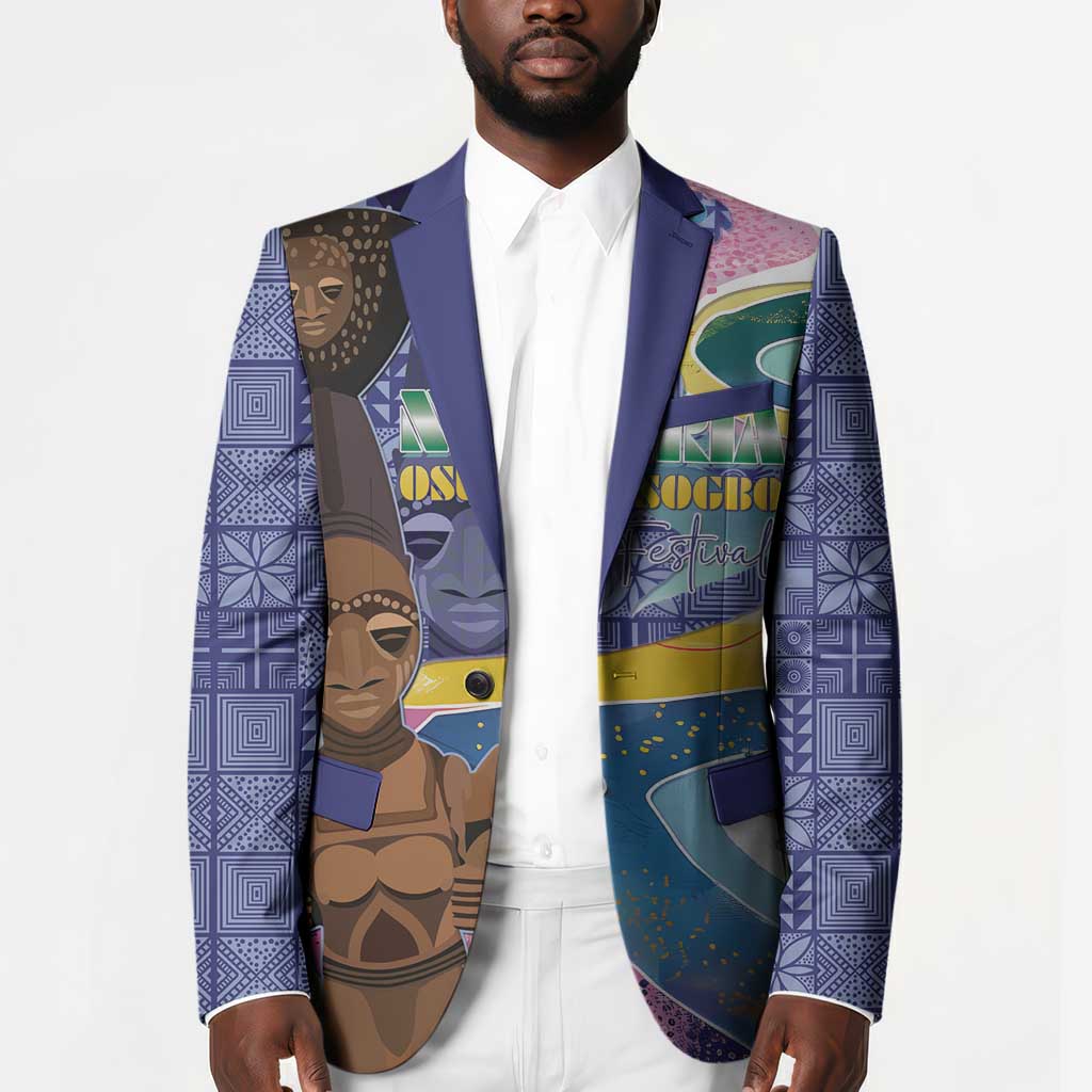 Nigeria Osun-Osogbo Festival Blazer Oshun God - Yoruba Pattern