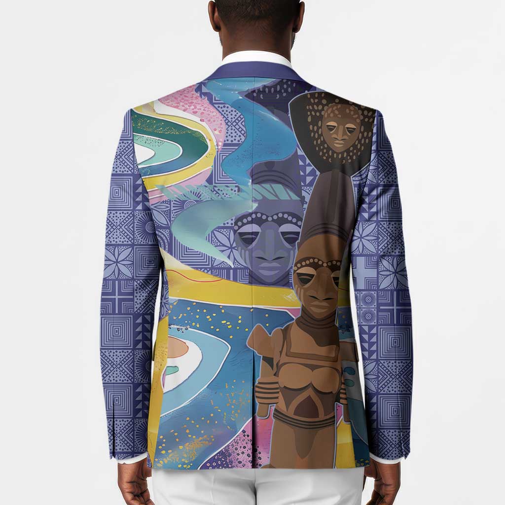 Nigeria Osun-Osogbo Festival Blazer Oshun God - Yoruba Pattern