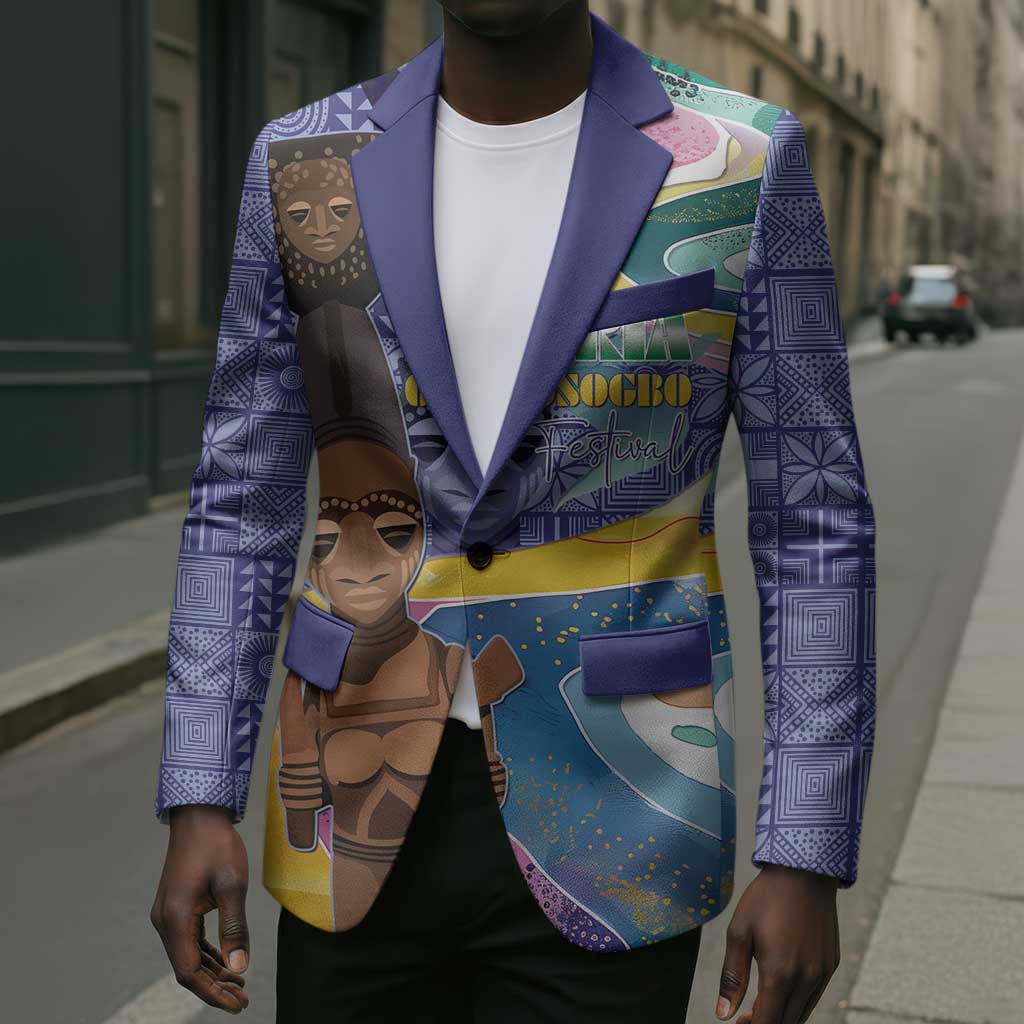 Nigeria Osun-Osogbo Festival Blazer Oshun God - Yoruba Pattern