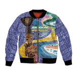 Nigeria Osun-Osogbo Festival Bomber Jacket Oshun God - Yoruba Pattern - African Pride