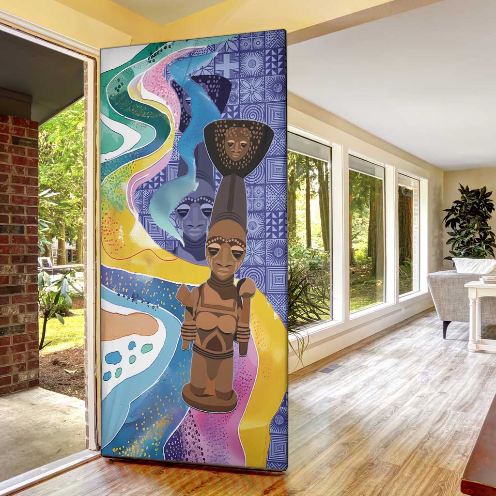 Nigeria Osun-Osogbo Festival Door Cover Oshun God - Yoruba Pattern