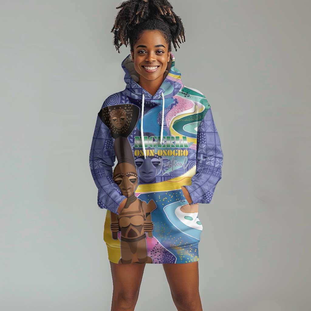 Nigeria Osun-Osogbo Festival Hoodie Dress Oshun God - Yoruba Pattern - African Pride