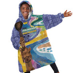 Nigeria Osun-Osogbo Festival Kid Wearable Blanket Hoodie Oshun God - Yoruba Pattern - African Pride