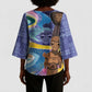 Nigeria Osun-Osogbo Festival Kimono Sleeve Blouse Oshun God - Yoruba Pattern