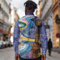 Nigeria Osun-Osogbo Festival Long Sleeve Button Shirt Oshun God - Yoruba Pattern - African Pride