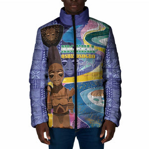 Nigeria Osun-Osogbo Festival Padded Jacket Oshun God - Yoruba Pattern